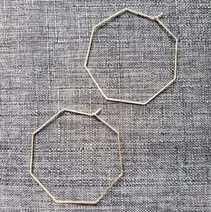 Banana Republic, Octagonal Gold Wire Earrings